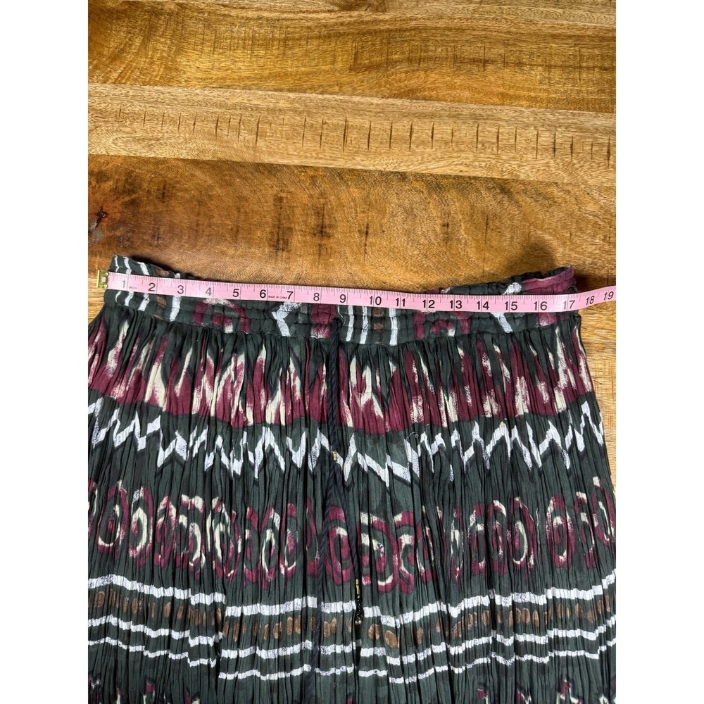 Vintage Just Classics Boho Gauze Maxi Skirt M India Festival Crinkle Cotton - Picture 6 of 7